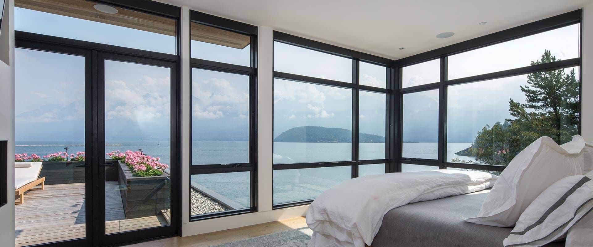 Panoramic Windows in Bedroom