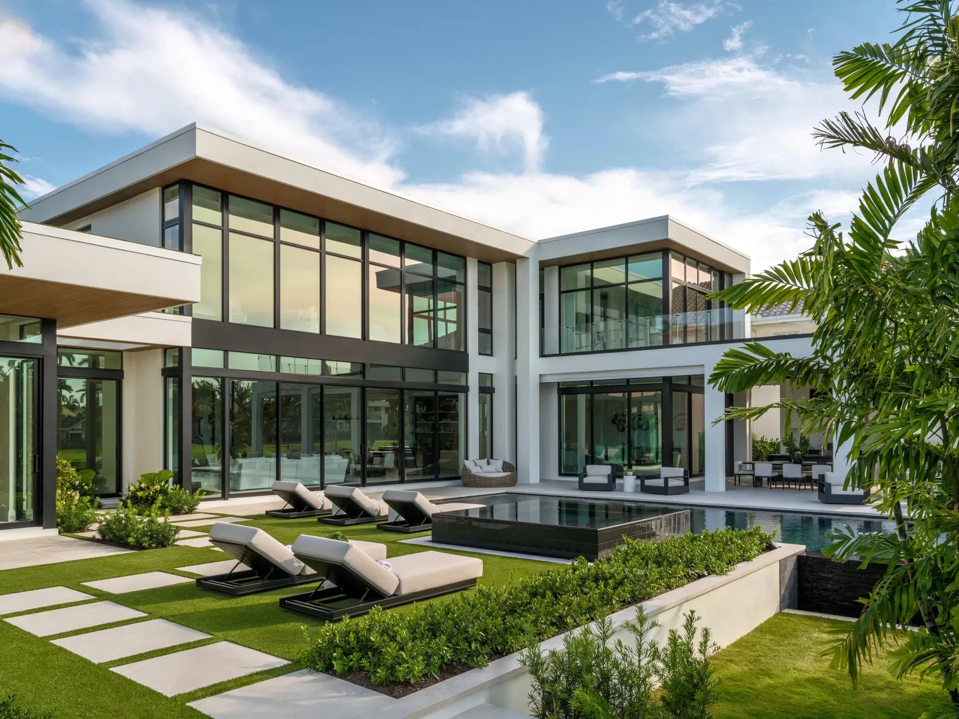 House with Floor to Ceiling Windows