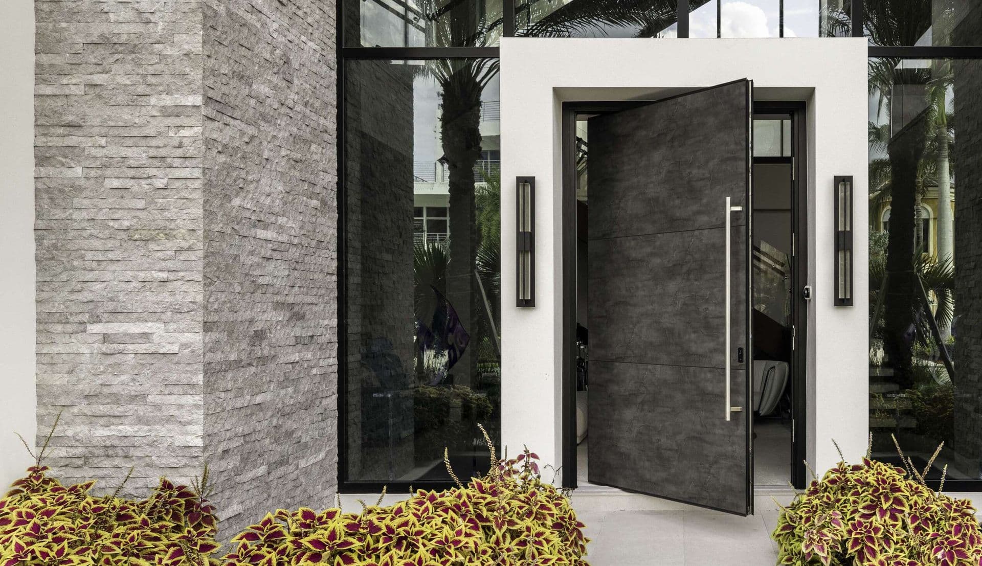 Black Pivot Door