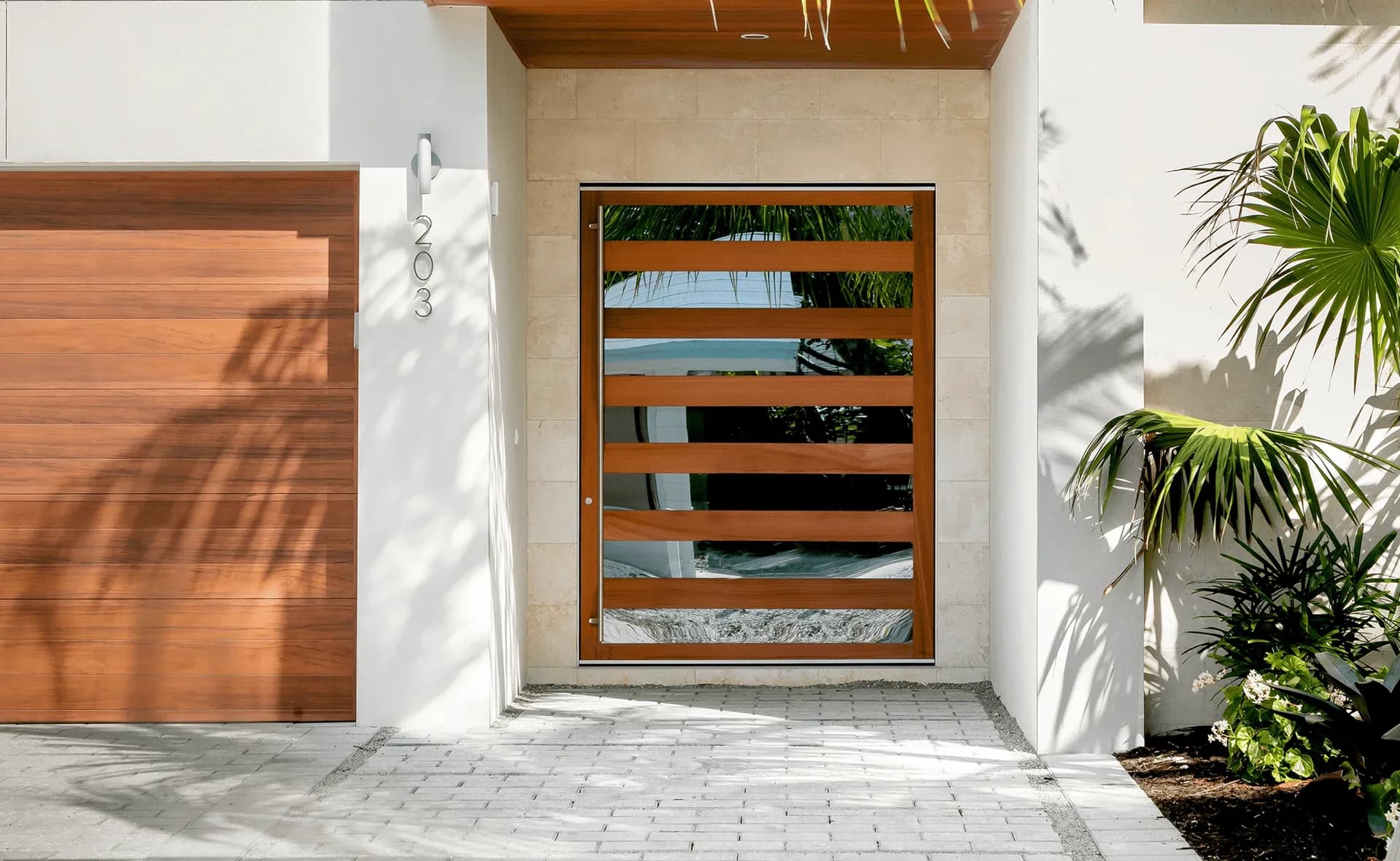 Door with Wooden Slabs
