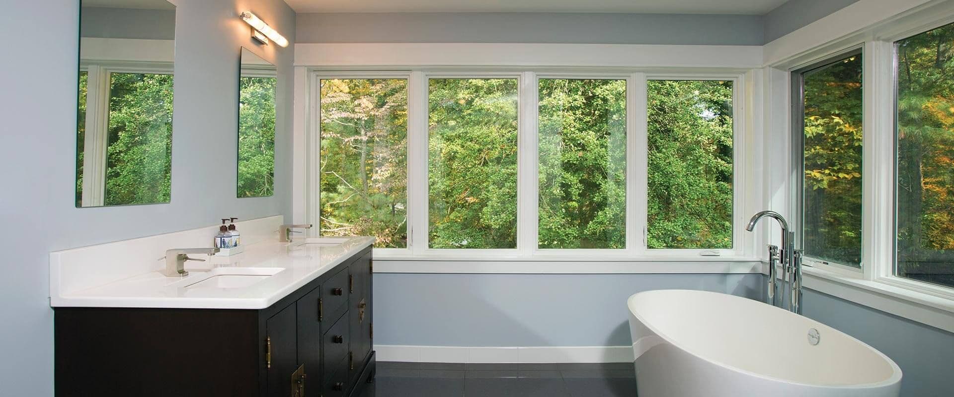 Windows in Bathroom