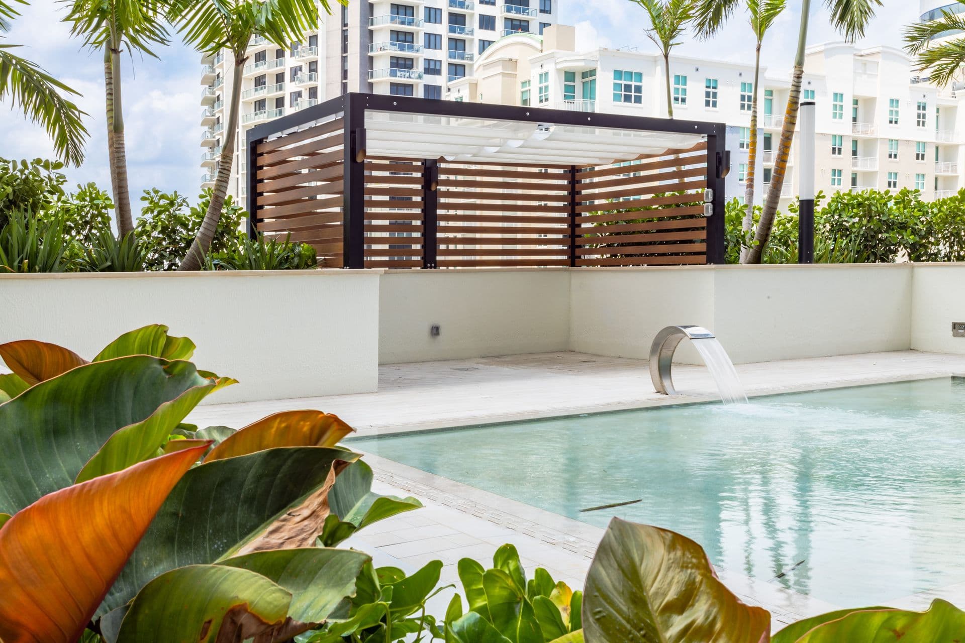 Outdoor Pergola with Pool