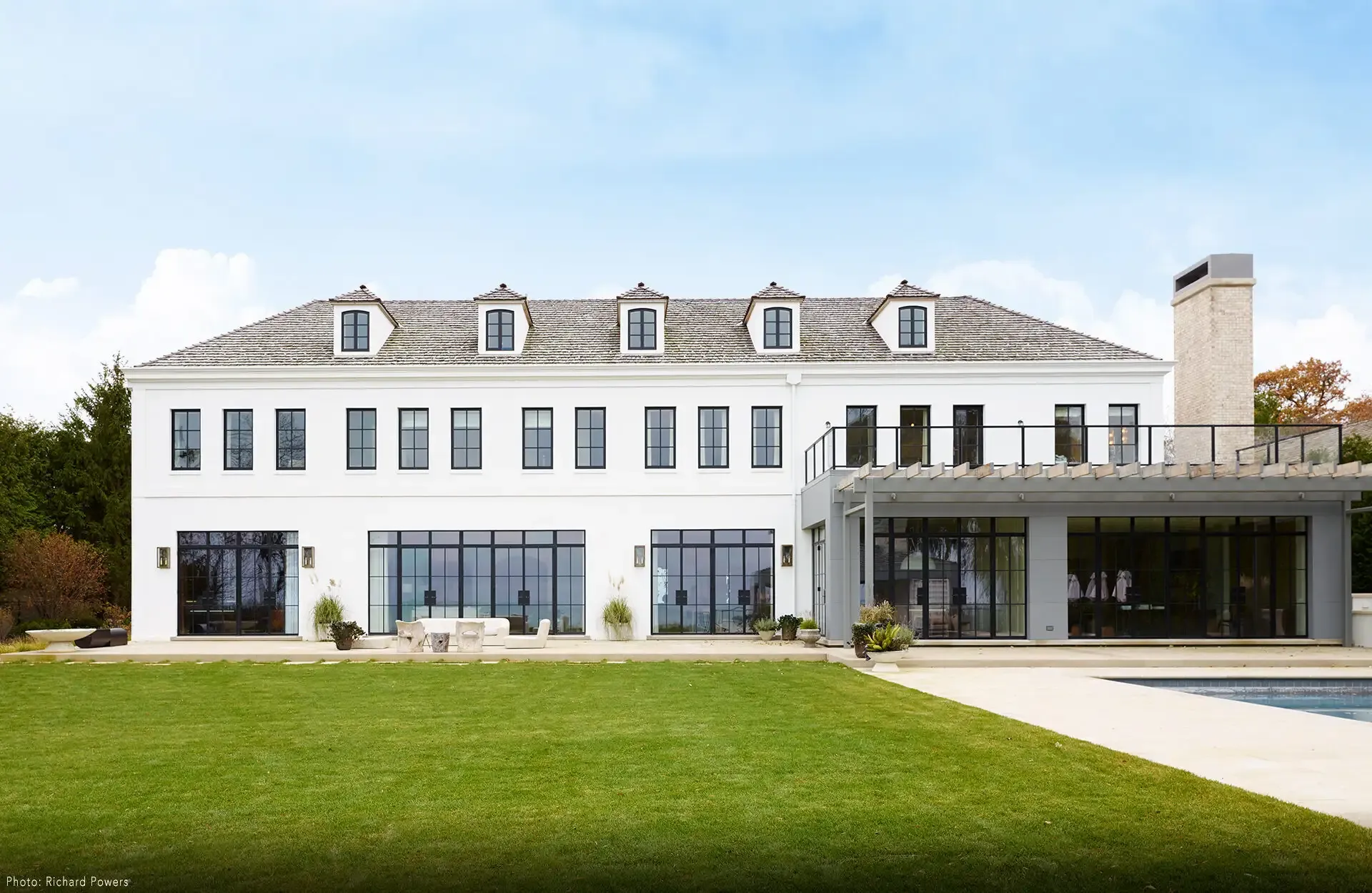 Large Home with Glass Windows