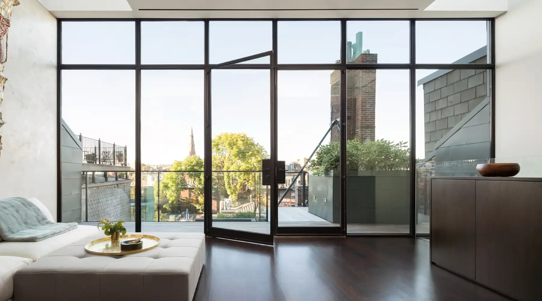 Wall to Ceiling Glass Doors